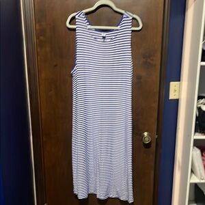 Striped Blue and White Kids Dress